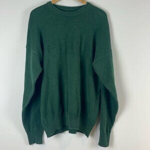 Earls 40th Anniversary Restaurant Retro Vibes Sweater Green Size Large